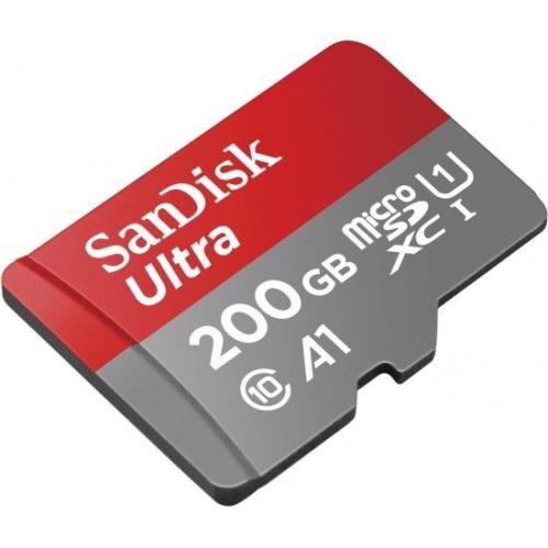 Thẻ nhớ MicroSDXC SanDisk Ultra A1 200GB Class 10 U1 100MB/s box Anh - No Adapter (Đỏ)