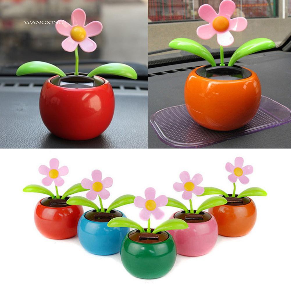 Mô hình bông hoa nhảy múa sử dụng năng lượng mặt trời trang trí xe hơi 12cm x 7cm