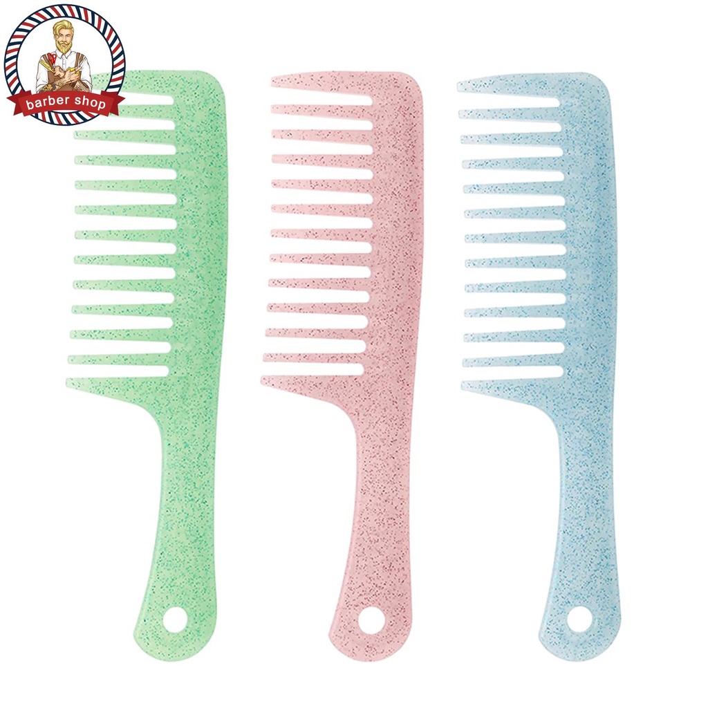 Lược Chải Tóc Răng Rộng Lấp Lánh Chống Tĩnh Điện Chuyên Nghiệp Cho Thợ Cắt Tóc