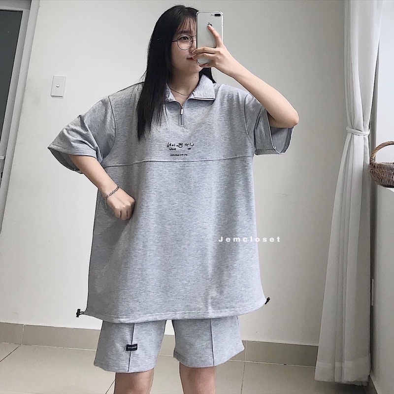 SET Quần và Áo POLO khoá cổ Chất cotton unisex (hàng có sẵn) | BigBuy360 - bigbuy360.vn