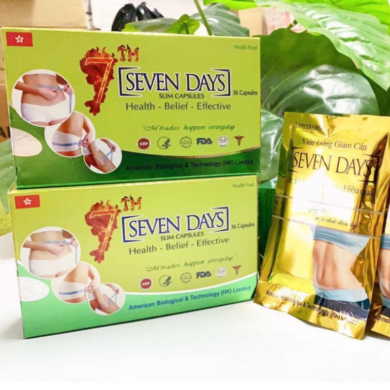 Giảm Cân Seven Days Hộp 3 vỉ 36 viên  đáng tin cậy hiệu quả