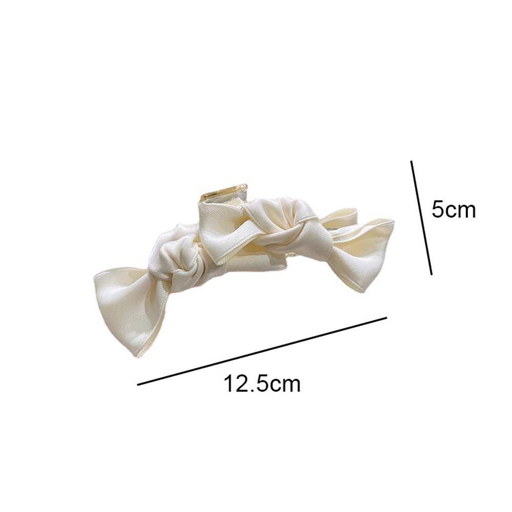 Kẹp Tóc Càng Cua Đính Nơ Bằng Acrylic Cỡ Lớn Thanh Lịch Cho Nữ