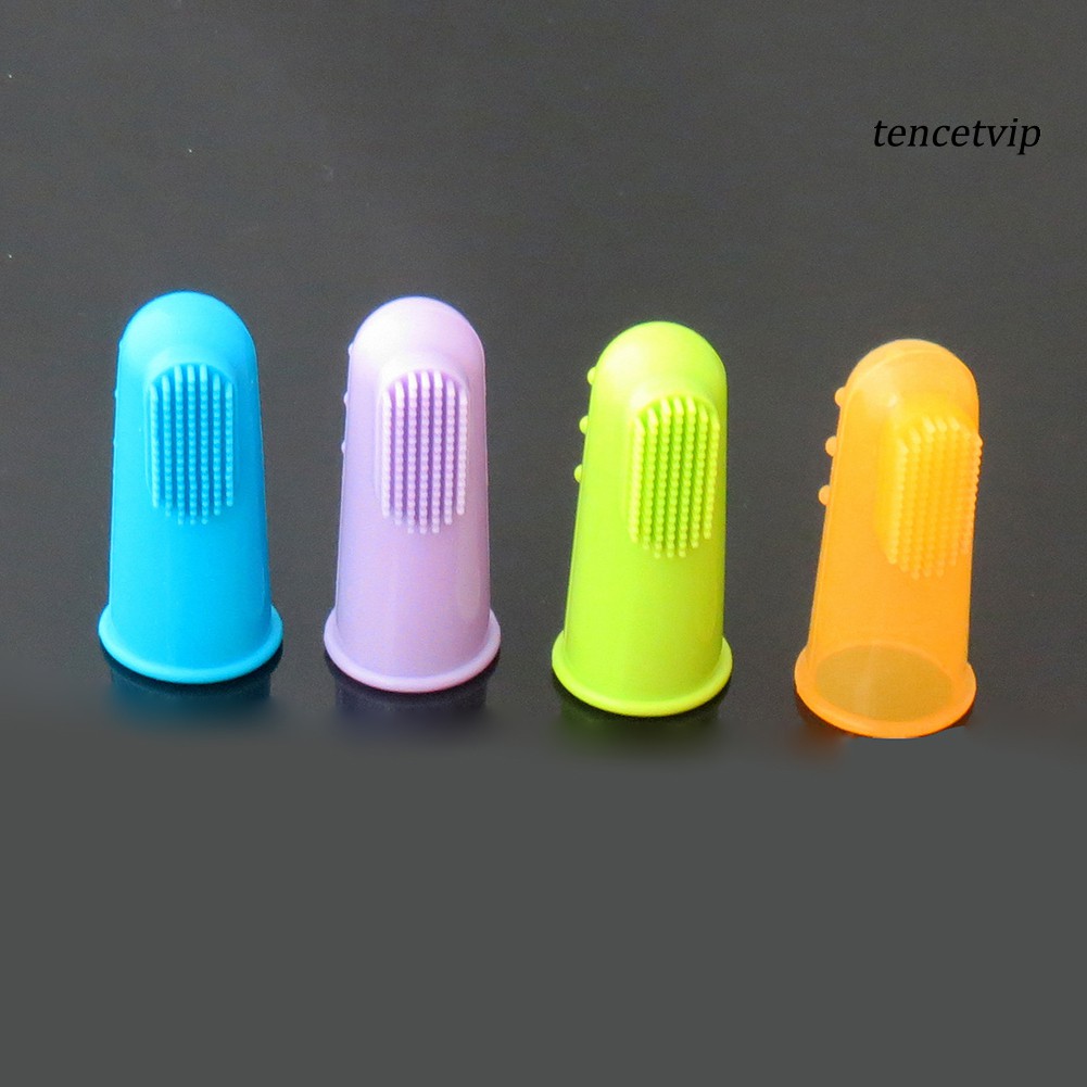 Bàn chải đánh răng đeo ngón tay silicone tiện lợi dành cho thú cưng