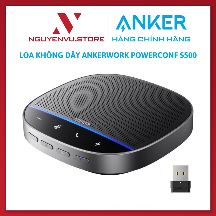 Loa không dây AnkerWork PowerConf S500 - Loa dùng cho hội nghị kết hợp Micro - Hàng chính hãng