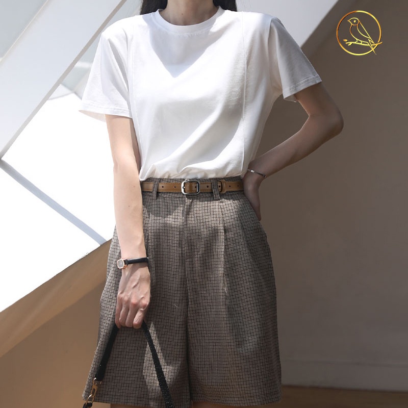 Thắt Lưng Da Bò Mỏng Thời Trang Mùa Hè Dễ Phối Đồ Cho Nữ