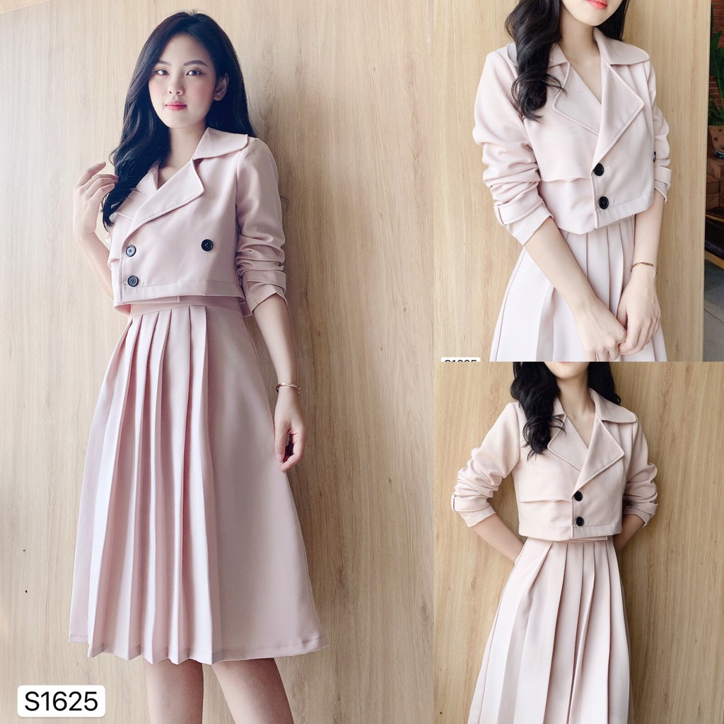 [Mã WAUP12 hoàn 15% xu đơn 150k] SET VEST BE VÁY 2 DÂY DẬP LI S1625- Đẹp Shop DV (Kèm ảnh thật trải sàn do shop tự chụp) | BigBuy360 - bigbuy360.vn