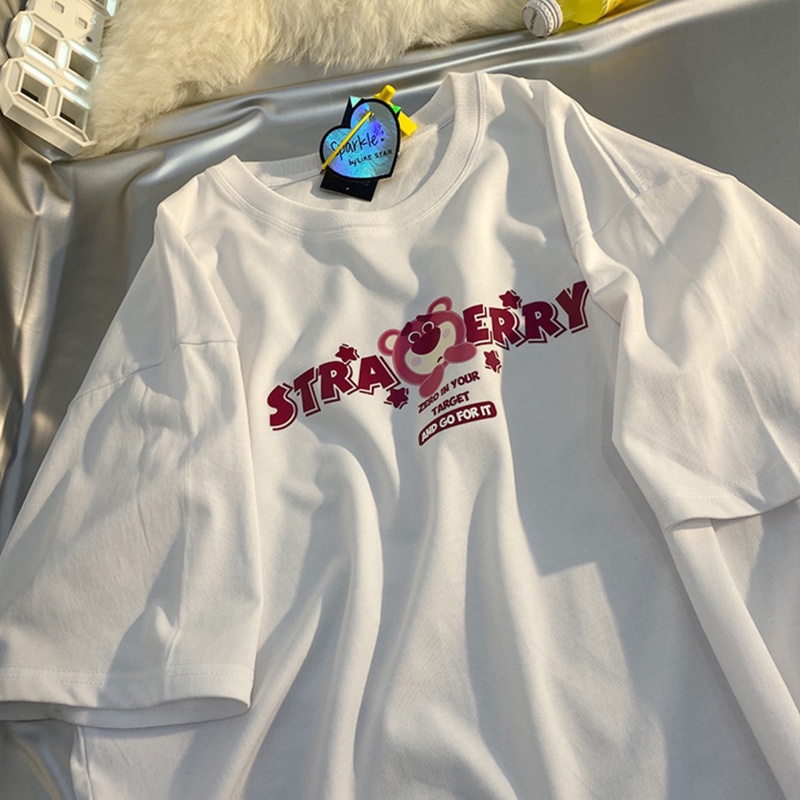 NRVP Áo Thun Nữ Tay Ngắn In Hình Phong Cách Hàn Quốc Thời Trang Mùa Hè 2022