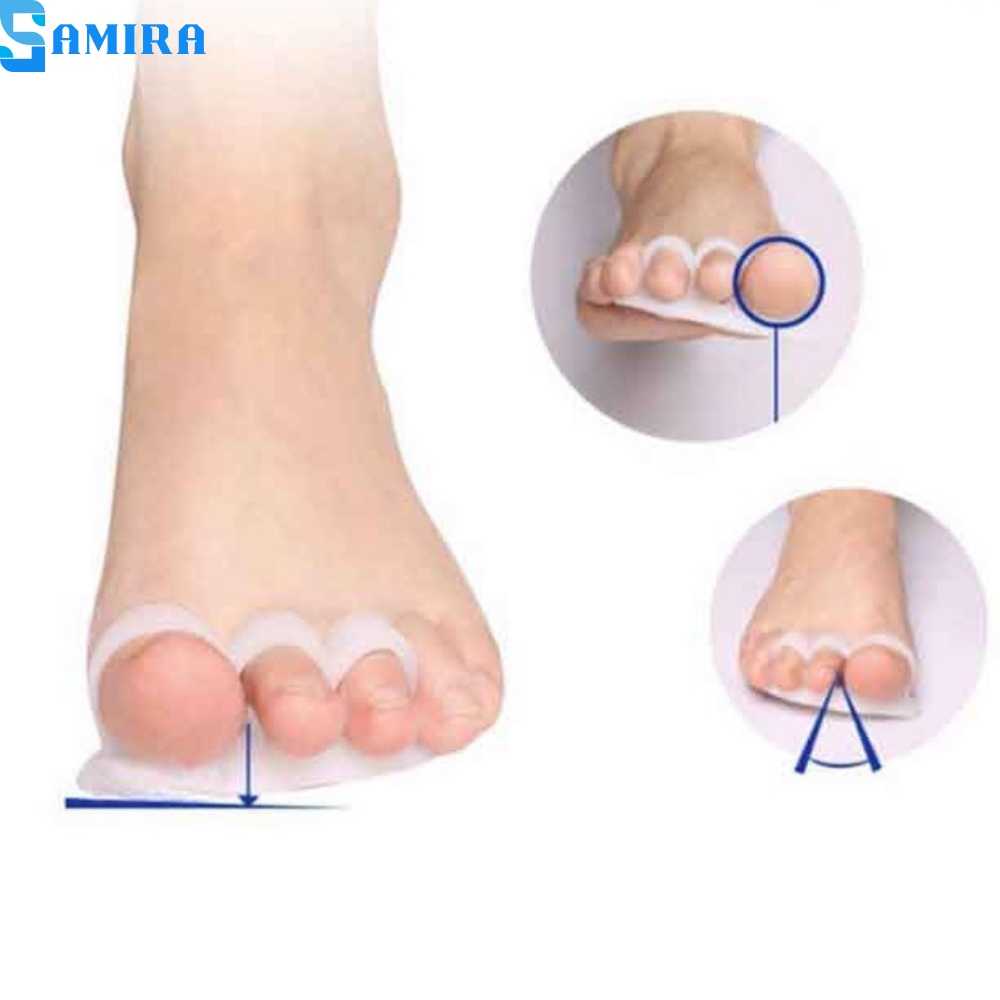 Cặp gel silicone mềm hỗ trợ tách định hình sửa ngón chân giảm đau chuyên dụng cao cấp SA11