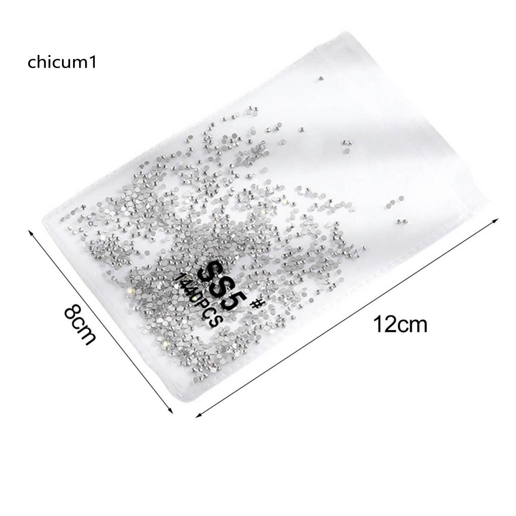 Đá Kim Cương Giả Đáy Phẳng Trong Suốt Trọng Lượng Nhẹ Trang Trí Móng Tay/Điện Thoại