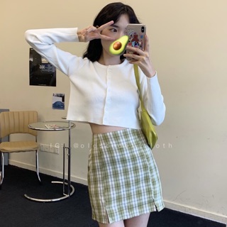 Croptop LEN tay dài Ulzzang (ảnh thật/sẵn)