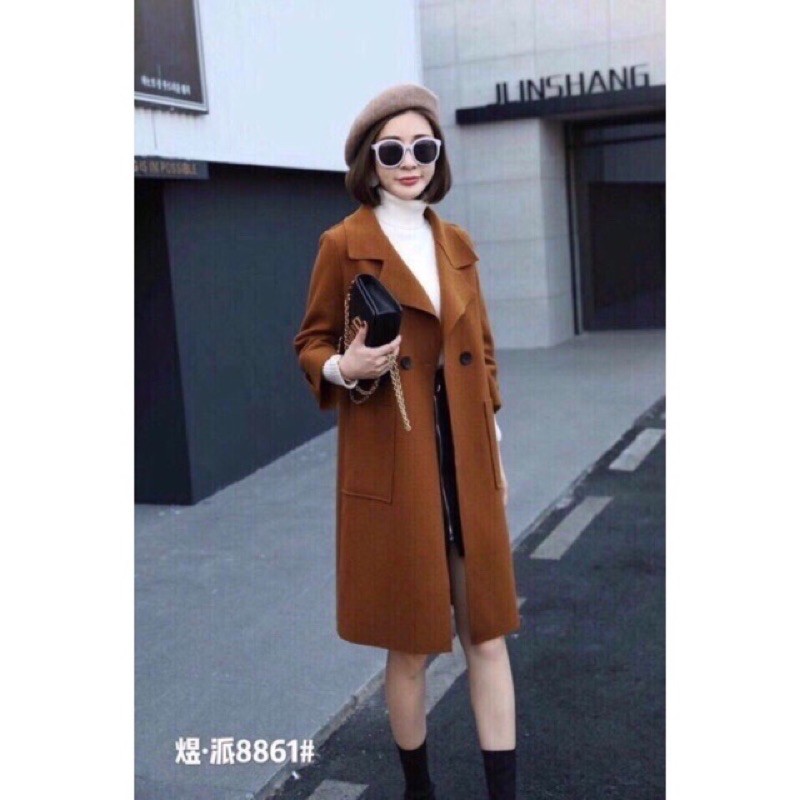Áo khoác dạ ép siêu mong siêu nhẹ siêu ấm style Hàn Quốc