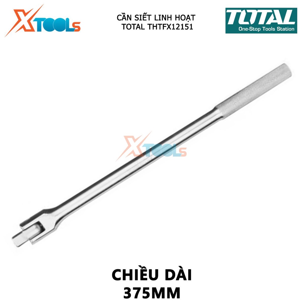 Cần siết lực linh hoạt 1/2 inch TOTAL THTFX1215 | cờ lê lực Kích thước 1/2&quot;, Chiều dài 375mm, Chất liệu 50BV30, chịu nhi