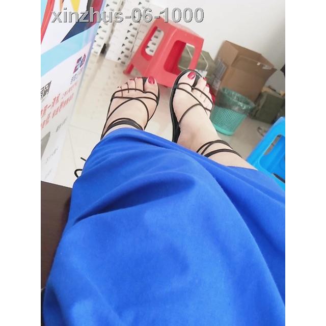▼☒﹊Giày Sandal Buộc Dây BLQ Phong Cách Ulzzang Hàn Quốc