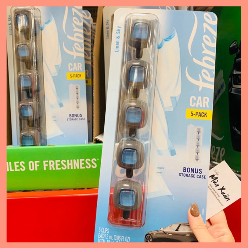 Nước Hoa Ô Tô Febreze Cao Cấp Kẹp Cửa Gió Điều Hòa Xe Hơi Febreze Car Vent Air Freshener