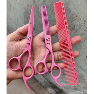 Bộ kéo cắt tóc mầu hồng