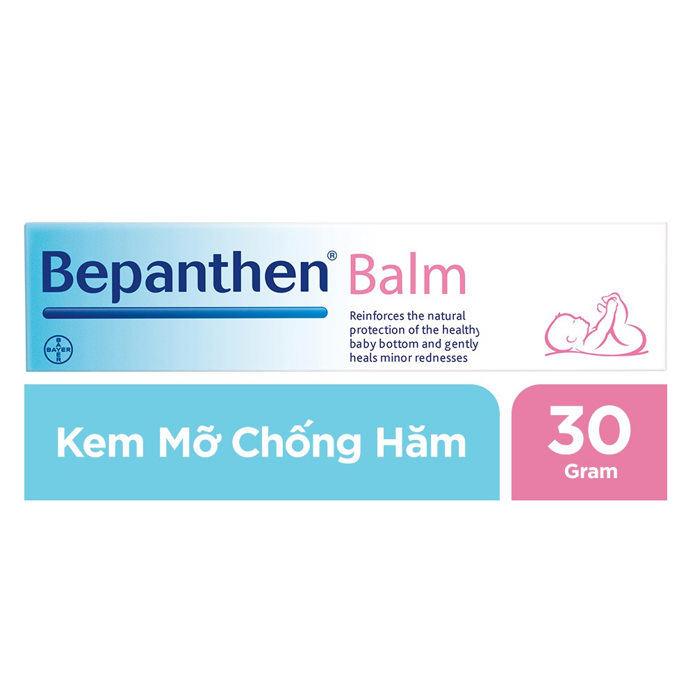 Combo kem chống hăm Bepanthen Balm dạng kem mỡ:1 tuýp 100g+ 2 tuýp 30g-Tặng 1 dù Bepanthen