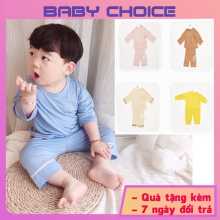 Quần áo trẻ em dài tay đồ bộ cho bé trai bé gái MINKY MOM chính hãng thun lạnh 0 24 tháng tuổi sơ sinh  BDT9