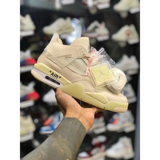 Giày sneaker jd4 jordan 4 off white có dây phụ full box