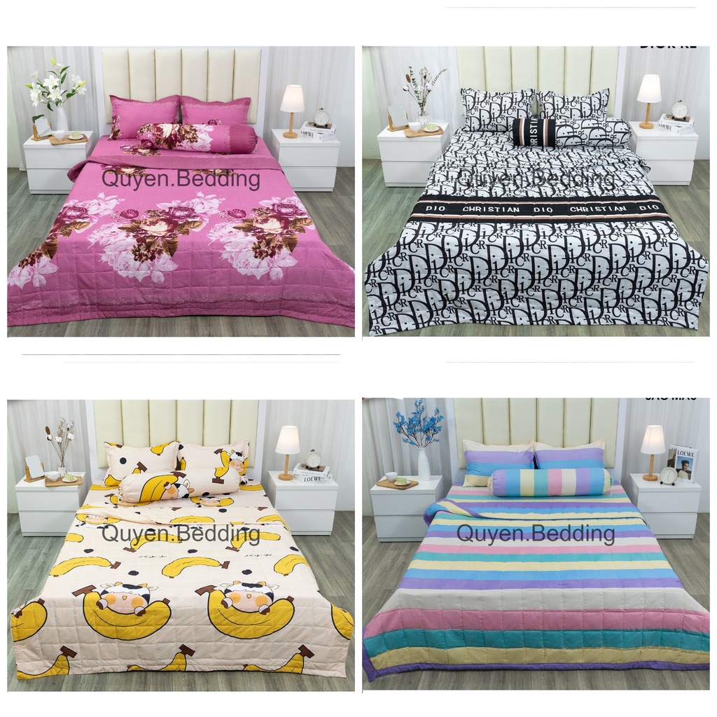 Bộ ga gối 4 món , ga trải giường giá rẻ , drap giường 4 món polly cotton nhiều hình đặc sắc đầy đủ kích thước