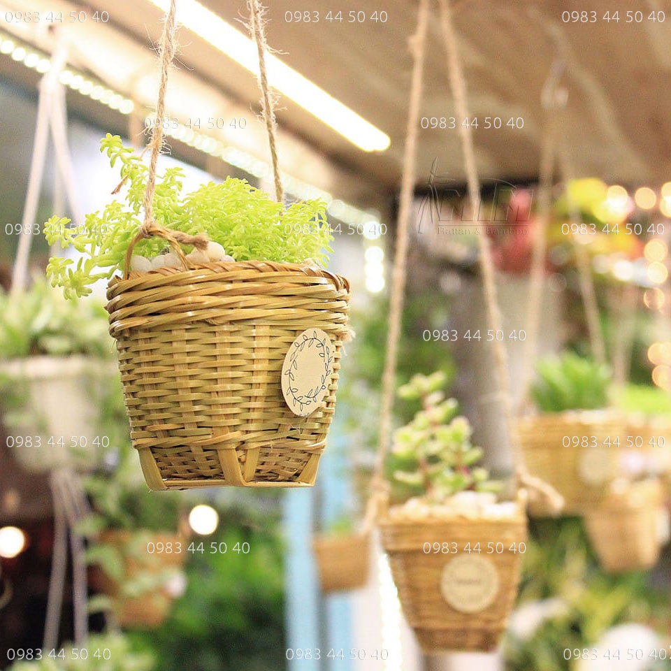 Giỏ tre (Cần xé) nhí - Phụ kiện decor, chụp hình, trang trí tiểu cảnh.