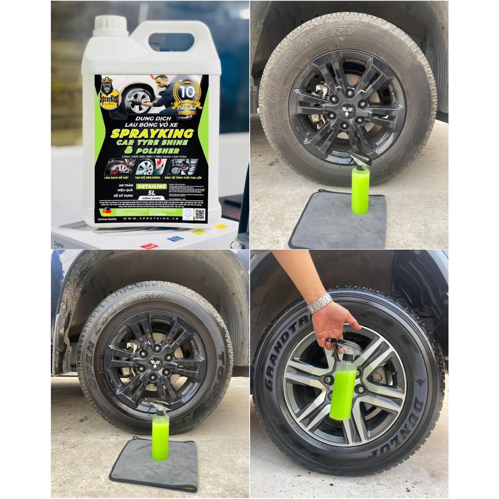 Nước lau và dưỡng bóng lốp xe can 5L_SPRAYKING Car Type Shine & Polisher