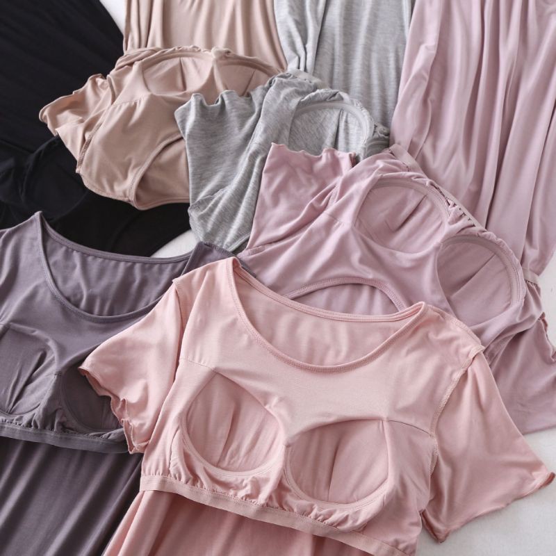 [Sẵn hàng] - ĐẦM COTTON CỘC TAY XUẤT NHẬT KÈM BRA | BigBuy360 - bigbuy360.vn