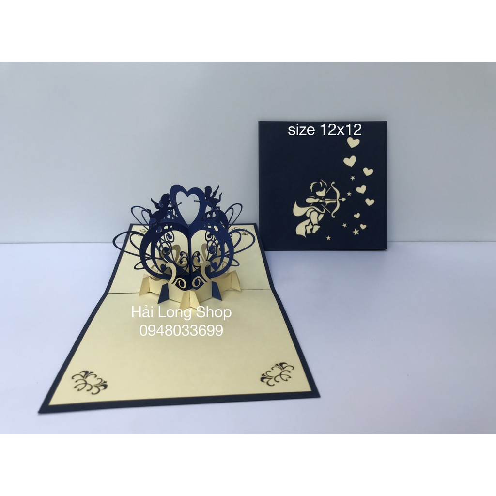 Trái Tim 7 - Love - Thiệp 3D