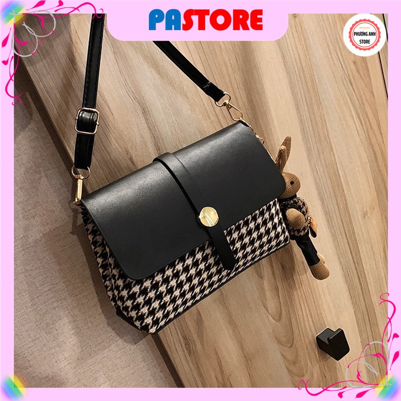 Túi xách nữ đeo chéo, họa tiết caro, chất liệu cao cấp, hot trend 2022 PHUONGANHSTORE.