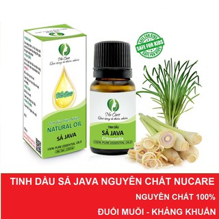Tinh Dầu Sả Java Nguyên Chất 10ml NuCare Giúp Đuổi Muỗi, Kiến, Côn Trùng, Xông Phòng, Ngừa Cảm Cúm