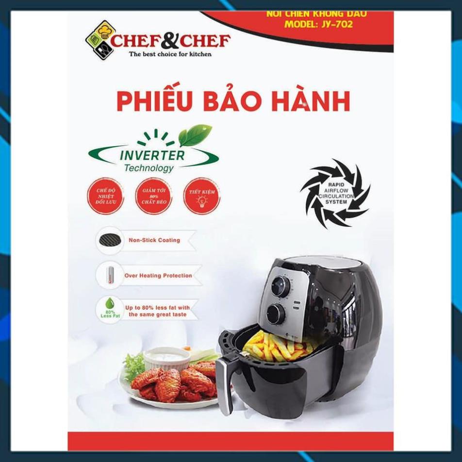 NỒI CHIÊN KHÔNG DẦU CHEF&amp;CHEF 7,7L vs 6,5L và 5,5L BẢO HÀNH 12 THÁNG