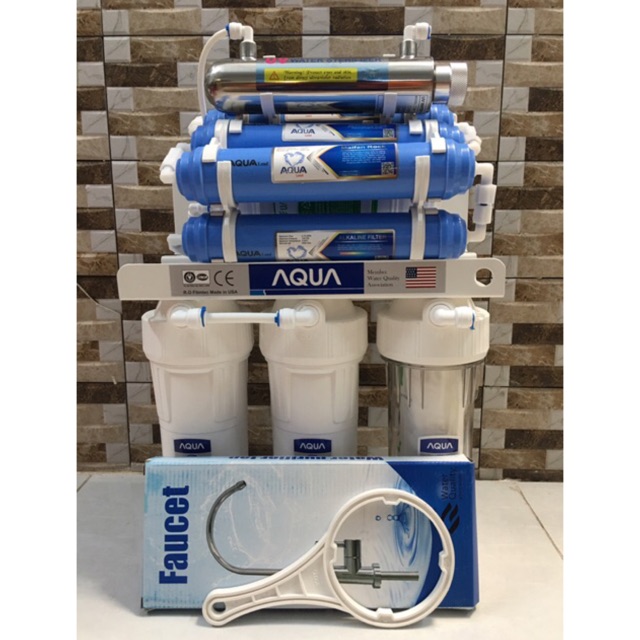 [Mã 267ELSALE hoàn 7% đơn 300K] Máy lọc nước AQUA 11 cấp UV công nghệ UF không nước thải
