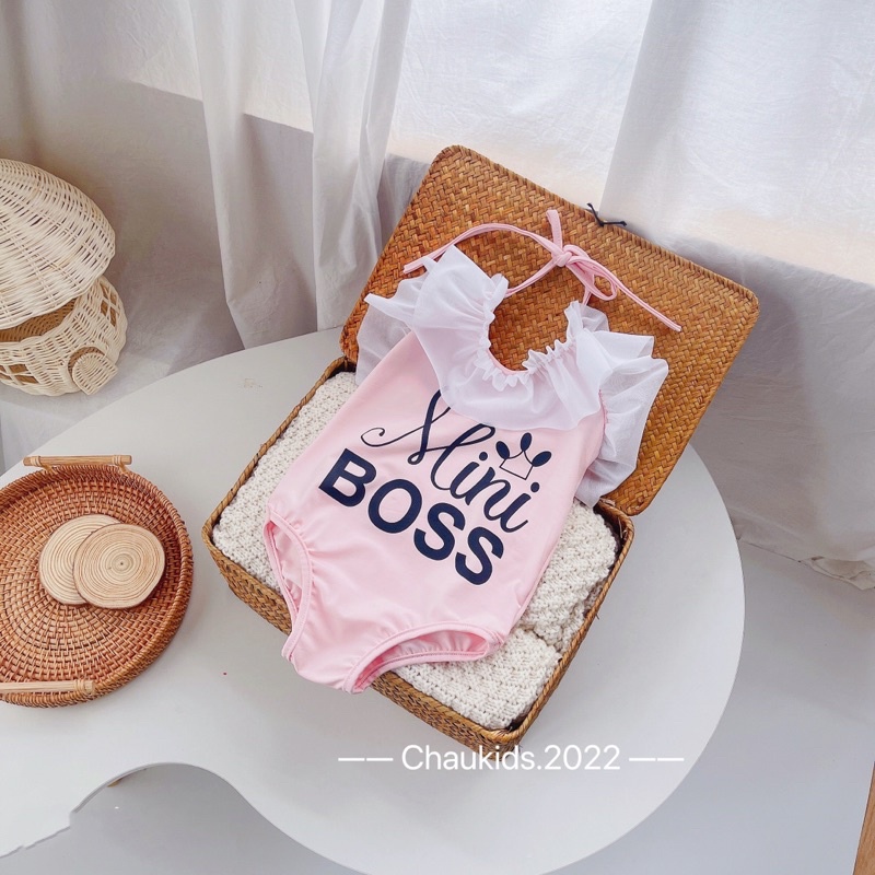 Bộ bikini tay bèo HOTTREND cho bé 10-26kg B0130