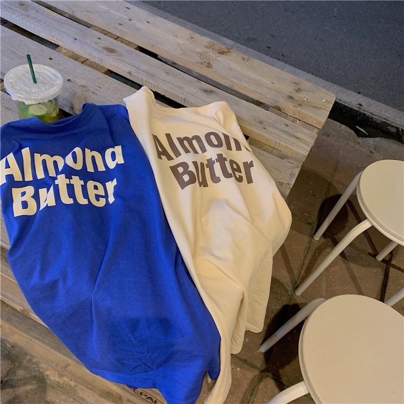 NRVP Áo Thun Nữ Ngắn Tay In Chữ Phong Cách Hàn Quốc