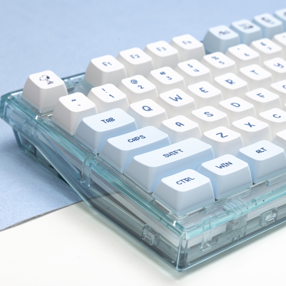 Snoopy Keycaps LDA Profile Lớp MDA Profile Hoạt hình Anime PBT DYE SUB Bàn phím cơ học Keycap