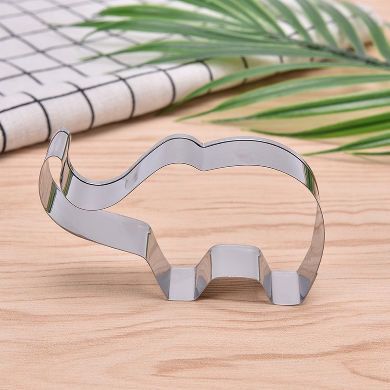 1 Khuôn Cắt Bánh Quy Hình Con Voi Bằng Thép Không Gỉ Dễ Thương
