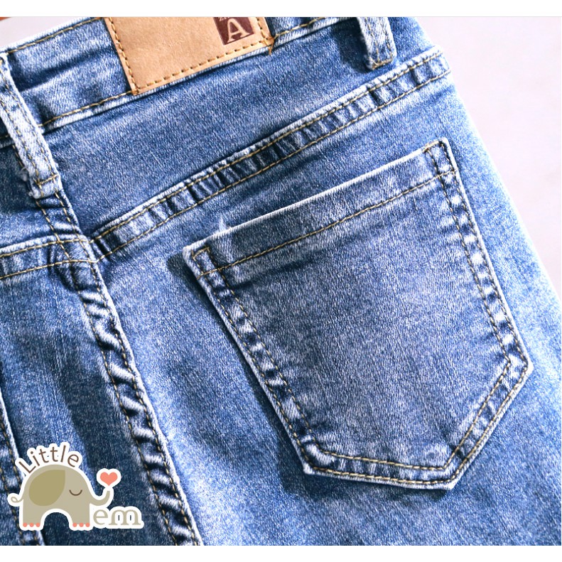Quân jean ống vẩy đôi cho mẹ và bé