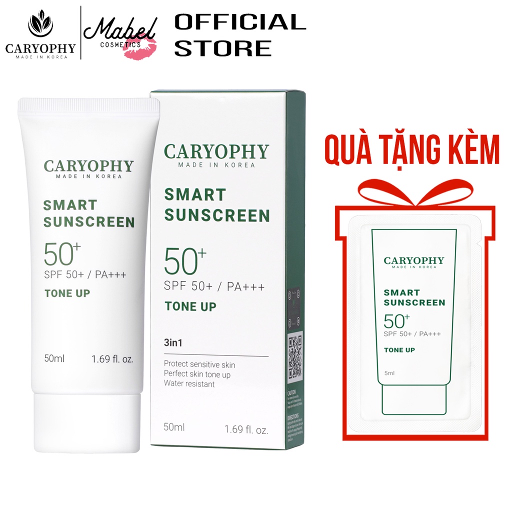 Kem chống nắng ngừa mụn Caryophy Smart Sunscreen Tone Up SPF50+/PA+++ 50ML