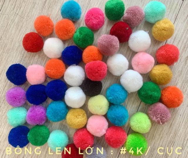 Combo Bông pom pom đủ màu đủ size