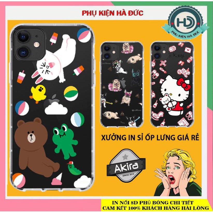 Ốp iPhone Brown - DOG - Kiti  Dẻo Chống Sốc Cao Cấp  - Akira xưởng in sỉ ốp lưng giá rẻ