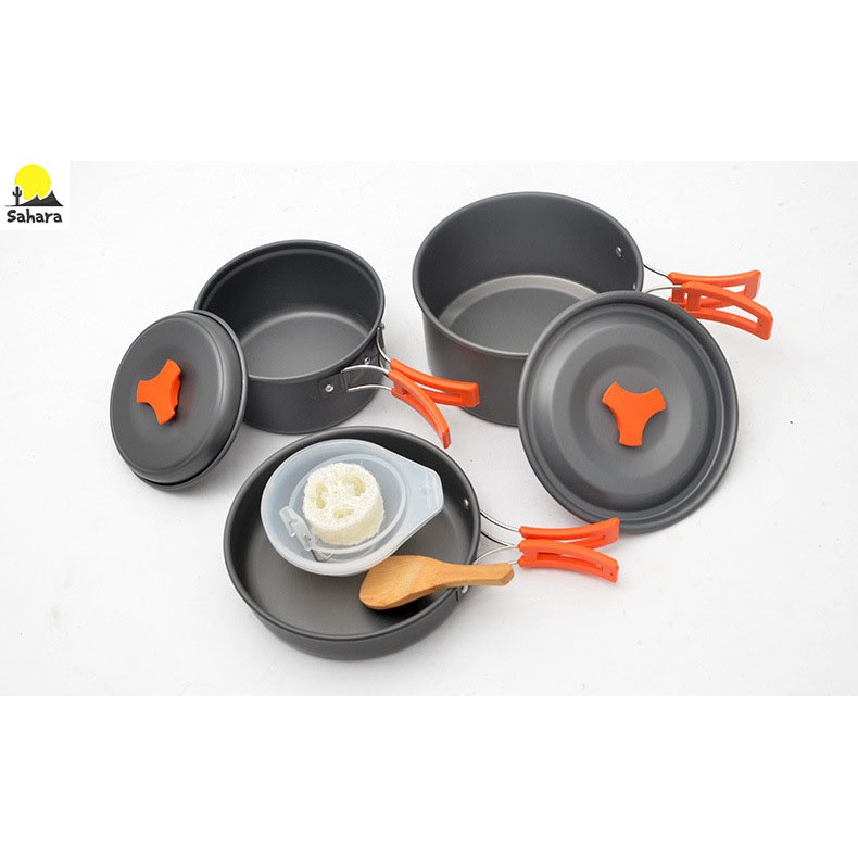 Bộ nồi dã ngoại cắm trại DS-300 dành cho 2-3 người