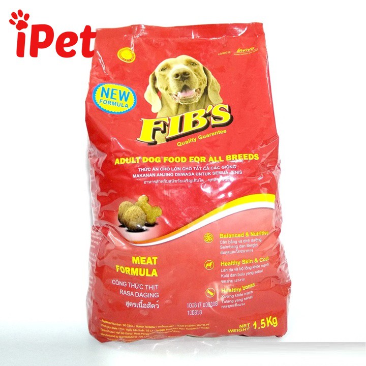 Thức Ăn Cho Chó Lớn Hạt Khô FIB'S 1.5 Kg - iPet Shop