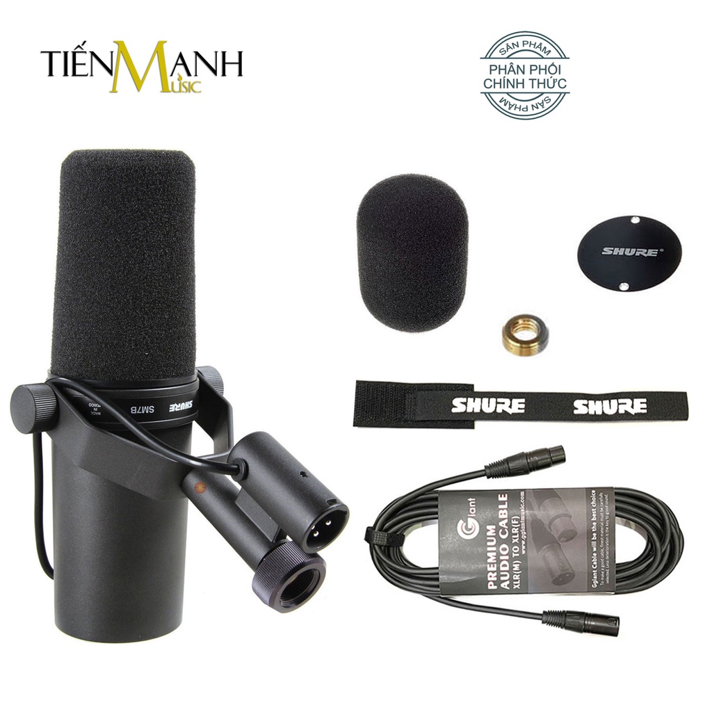 [Chính Hãng, Tặng Cable] Micro Shure SM7B Livestream Podcast Mic Thu Âm Phòng Thu Studio Microphone Biểu Diễn