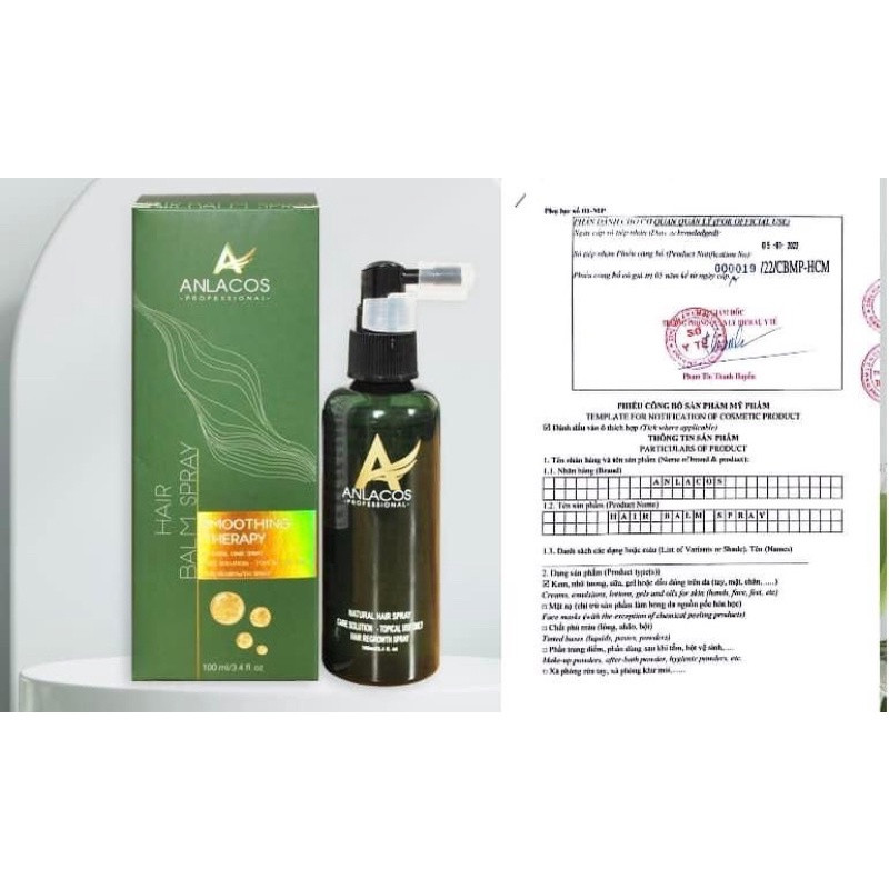 HAIR BALM SPRAY ANLACOS-Xịt tinh dầu ngăn ngừa rụng tóc