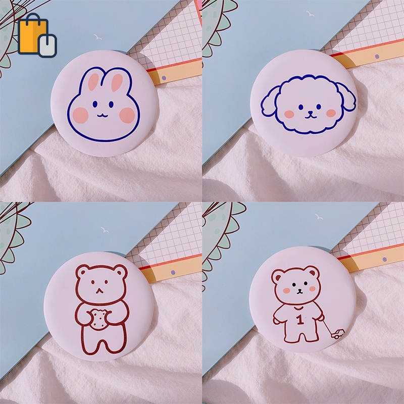 Gương Trang Điểm Mini Hình Tròn Nhỏ Gọn Dễ Thương Cho Bạn Gái