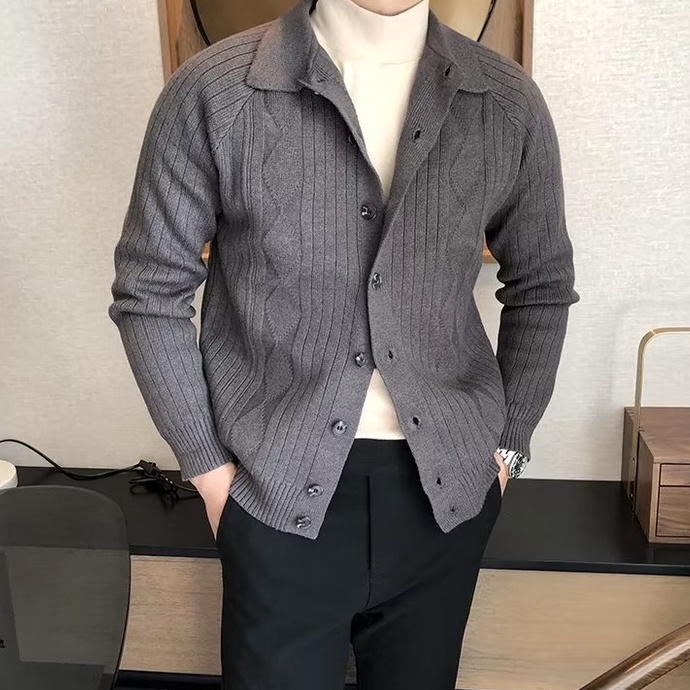 Áo Khoác Len Tay Dài Màu Sắc Nhẹ Nhàng Phong Cách Retro Hàn Quốc