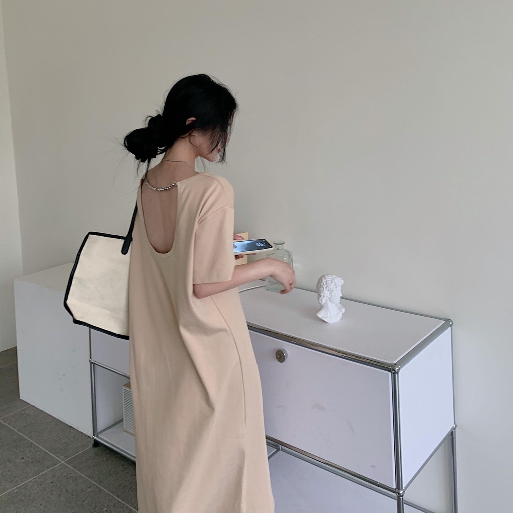 [LININ] Đầm Thun Dài Tay Ngắn Dáng Rộng Cỡ Lớn 300 Jin Quyến Rũ Hợp Thời Trang Mùa Hè