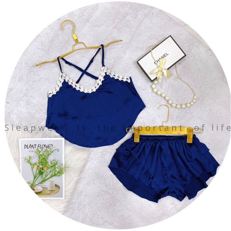 [Xã Kho] ❣️FREE SHIP❣️ĐỒ NGỦ SEXY❣️❣️ MẪU SEXY CHÉO 2 DÂY ĐỘC QUYỀN LỤA SATIN CAO CẤP❣️❣️ Freesize 40-60 kg | BigBuy360 - bigbuy360.vn