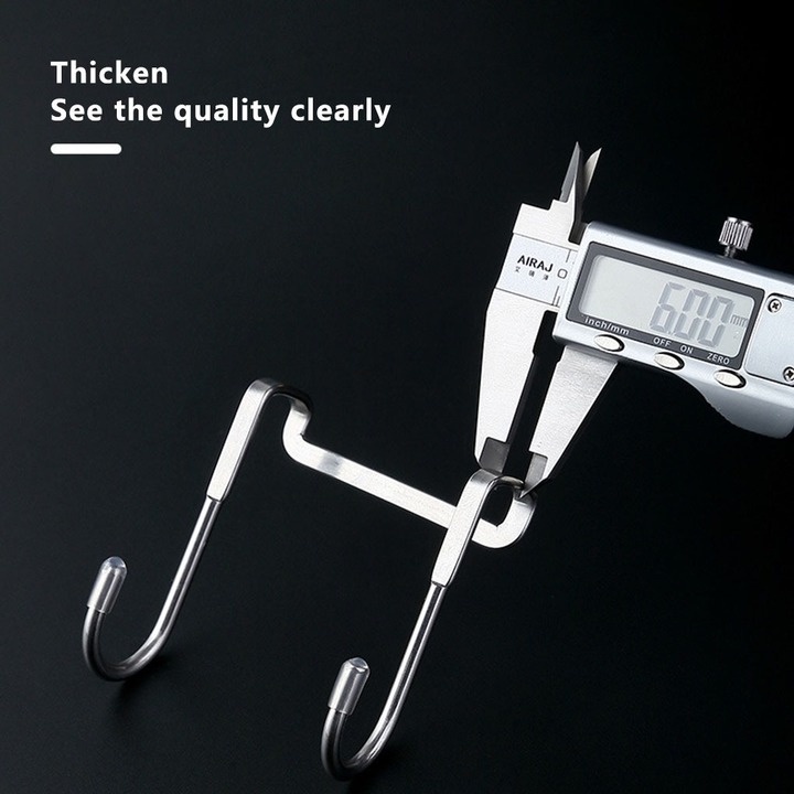 Móc Đôi Chữ S Bằng Thép Không Gỉ Chất Lượng Cao Treo Đồ Dùng Nhà Bếp Không Gỉ