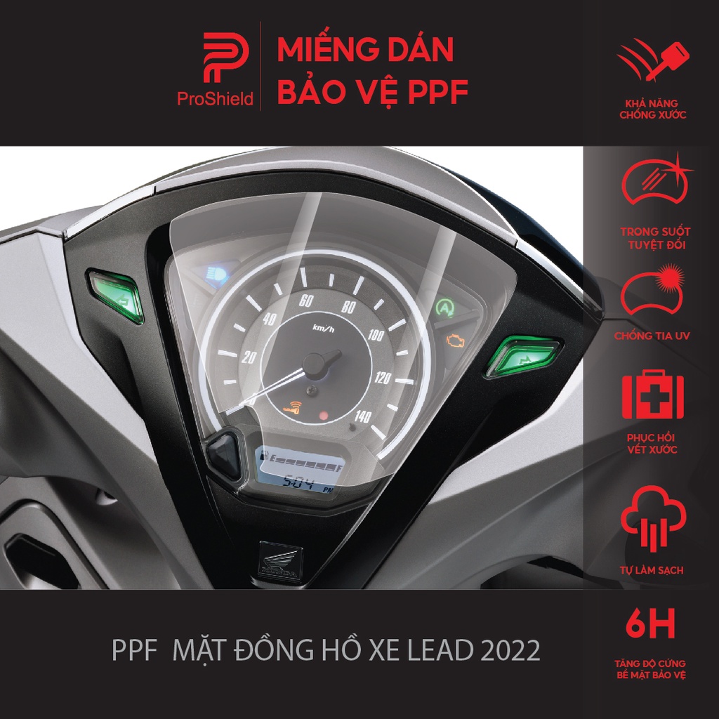 Miếng Dán PPF Bảo Vệ Mặt Đồng Hồ Xe HONDA LEAD 2022 | Chất Liệu Film PPF Nhập Khẩu
