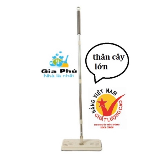 ( GIAO HÀNG HỎA TỐC ) Cây lau nhà dành cho bộ vắt phẳng chữ nhật Gia Phú